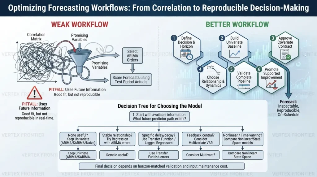 Workflow for choosing forecasting model