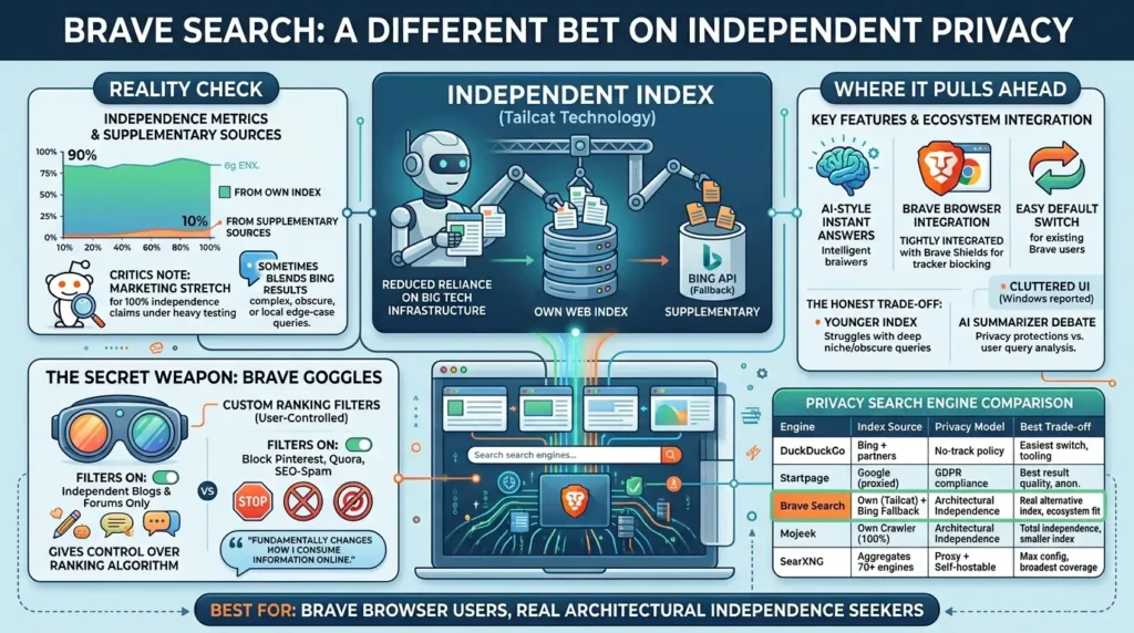 Private Search Engines Compared: Why Switching Alone Won't Save Your Privacy Brave Search independence