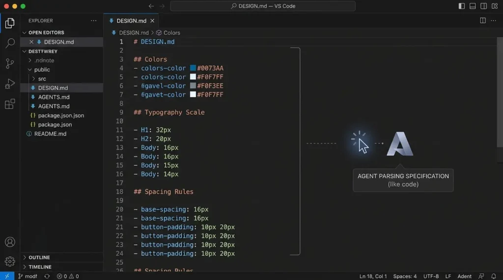 DESIGN.md for AI agents