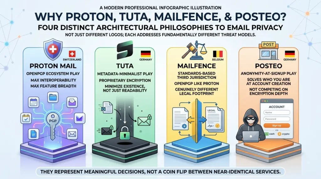 Private Email Services Compared: What Happens When Your "Zero-Access" Provider Gets a Court Order Four private email services