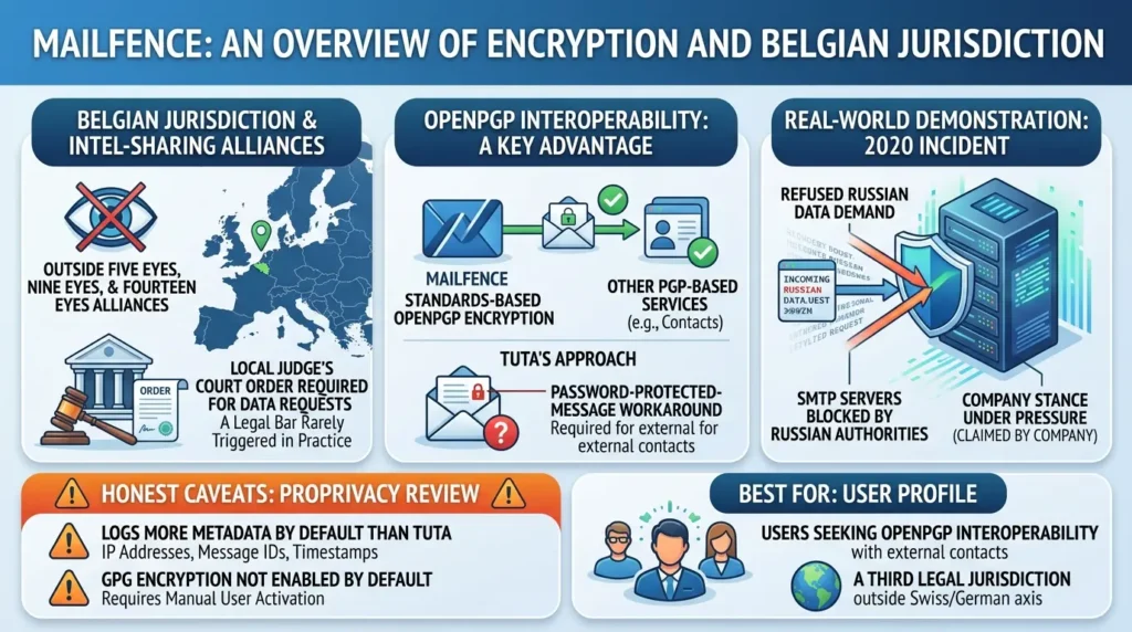 Private Email Services Compared: What Happens When Your "Zero-Access" Provider Gets a Court Order Mailfence OpenPGP encryption