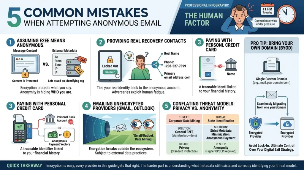 Private Email Services Compared: What Happens When Your "Zero-Access" Provider Gets a Court Order Mistakes in email security