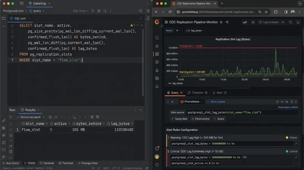 Monitor replication pipeline