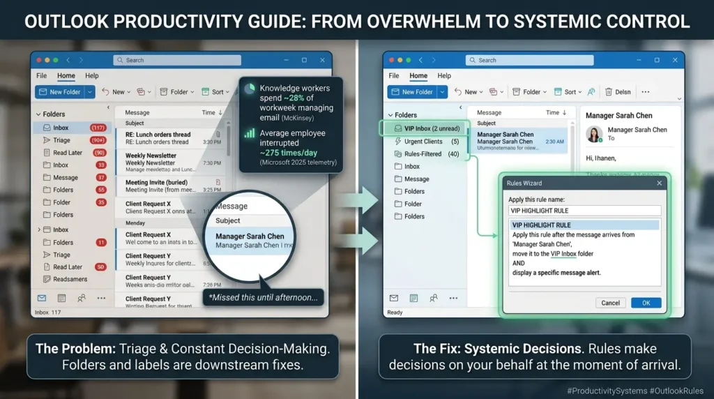 Outlook Rules for productivity