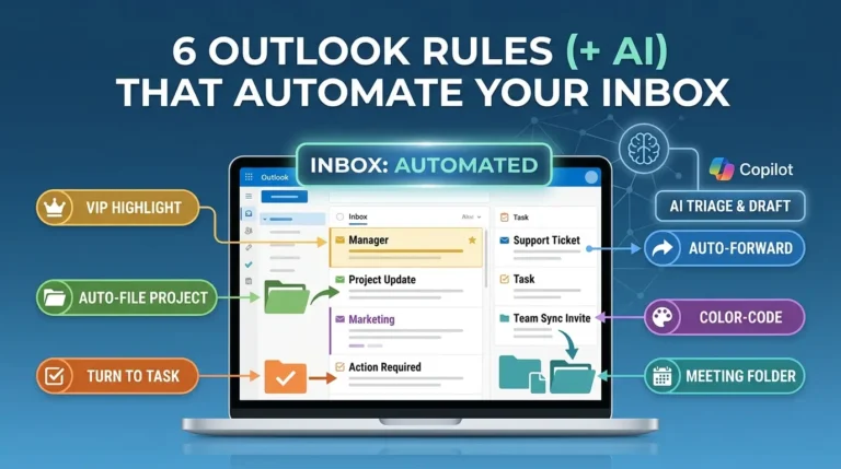 I Stopped Managing My Inbox. Here’s the 6-Rule Outlook Setup That Manages It For Me Outlook rules automation