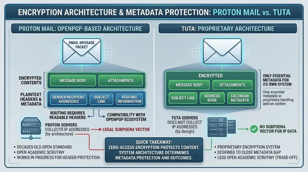 Private Email Services Compared: What Happens When Your "Zero-Access" Provider Gets a Court Order Proton Mail vs Tuta encryption