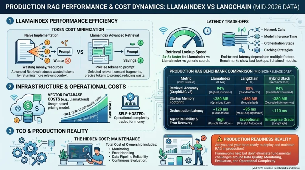 LlamaIndex vs. LangChain: How to Choose, Combine, and Evaluate Them in Production RAG RAG framework costs and trade-offs