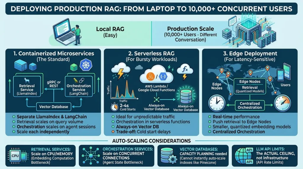 LlamaIndex vs. LangChain: How to Choose, Combine, and Evaluate Them in Production RAG RAG system deployment patterns