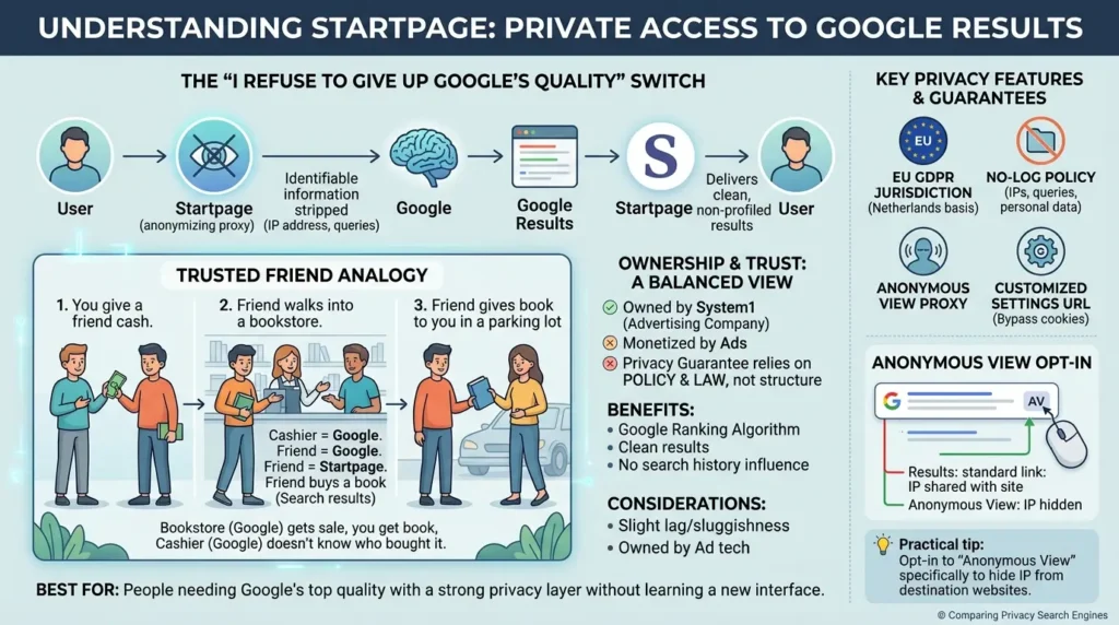 Private Search Engines Compared: Why Switching Alone Won't Save Your Privacy Startpage Google results privately