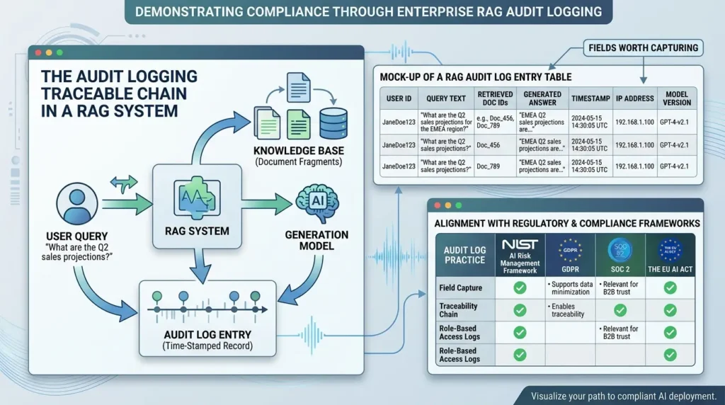 Audit logging for RAG compliance