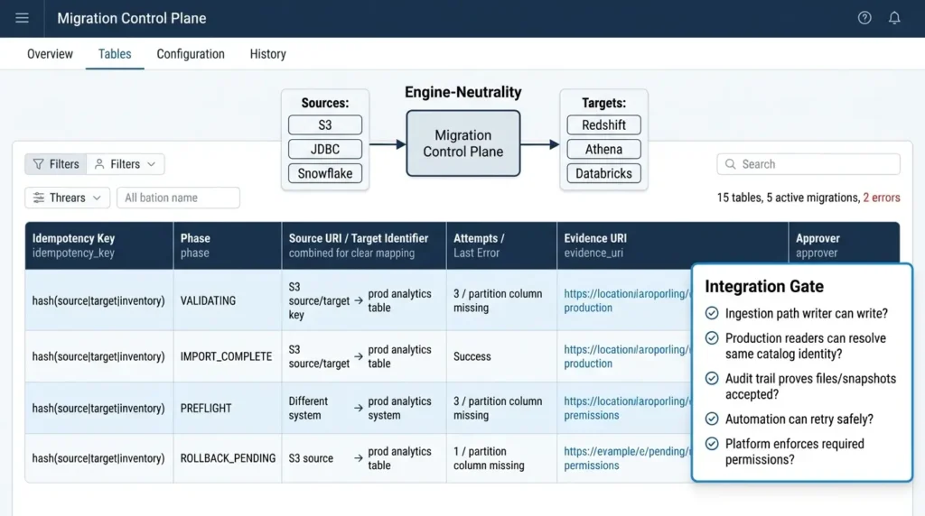 Building engine-neutral migration