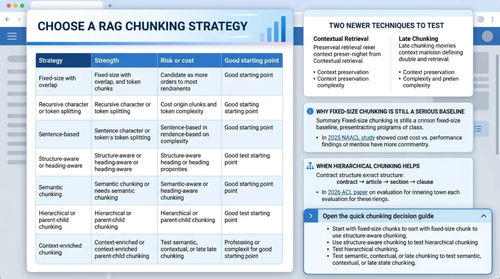 Choosing a RAG chunking strategy