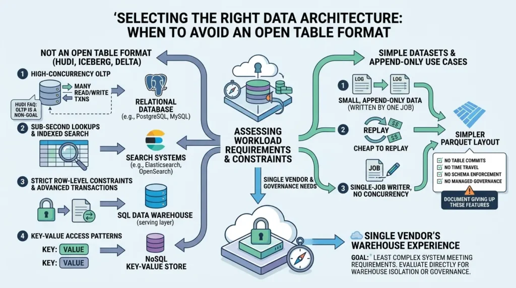 Apache Iceberg vs Delta Lake vs Hudi: Which Table Format Should You Choose? Choosing data storage architecture