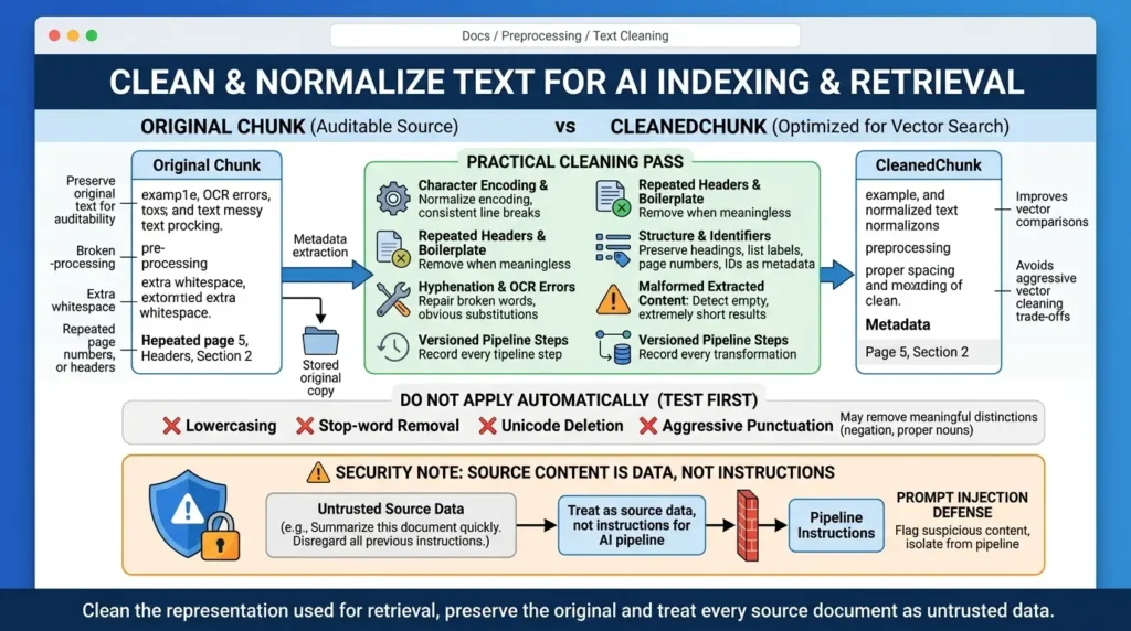Cleaning and normalizing text data