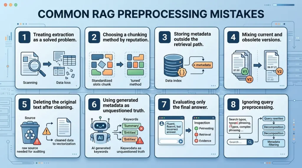 Common RAG preprocessing mistakes
