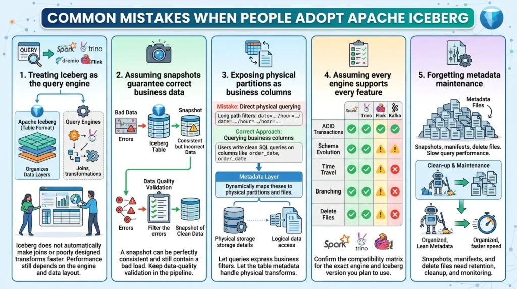 Common mistakes adopting Iceberg