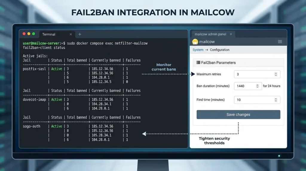 How to Build a Self-Hosted Email Server With Mailcow (Without Landing in Spam) Configuring Fail2ban in mailcow