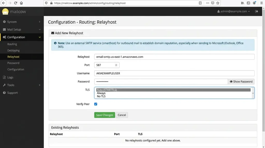 How to Build a Self-Hosted Email Server With Mailcow (Without Landing in Spam) Configuring smarthost relay in mailcow