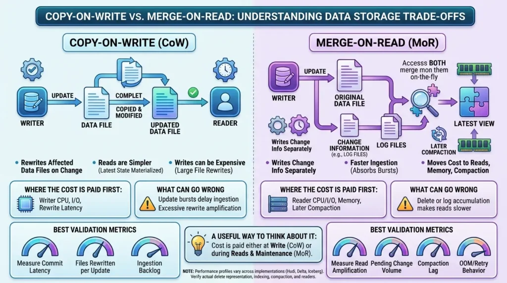 Apache Iceberg vs Delta Lake vs Hudi: Which Table Format Should You Choose? Copy-on-Write vs Merge-on-Read