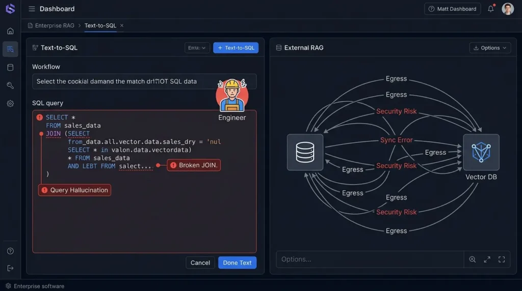 Database embeddings bypass AI