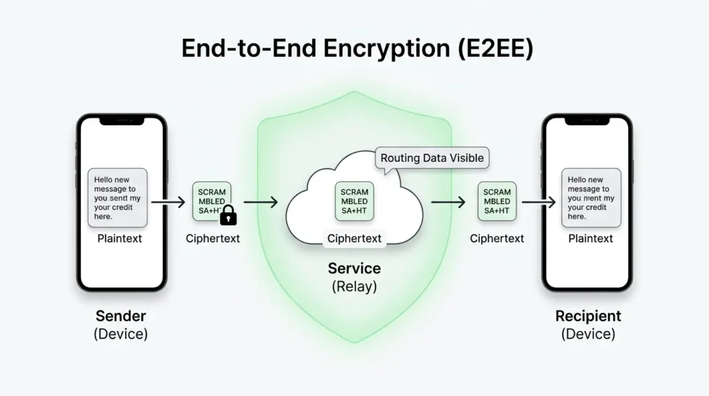 End-to-End Encryption Explained: What E2EE Protects, and What It Doesn’t End-To-End encryption - E2EE