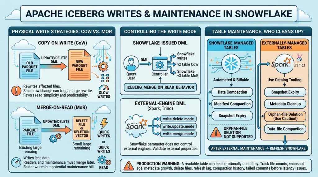 Iceberg copy-on-write and Merge-on-read