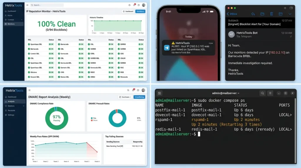 How to Build a Self-Hosted Email Server With Mailcow (Without Landing in Spam) Monitoring email system health