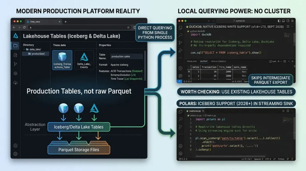 Choosing a Python Data Library in 2026: A Field Guide Beyond the Cheat Sheets Querying lakehouse tables