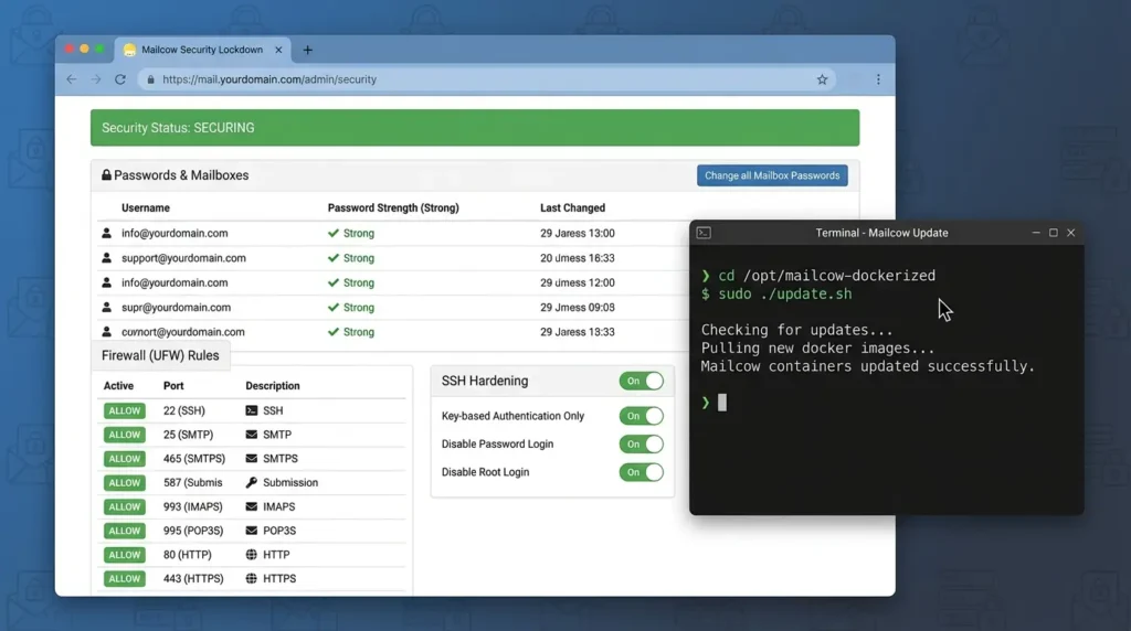 How to Build a Self-Hosted Email Server With Mailcow (Without Landing in Spam) Securing mail server configuration