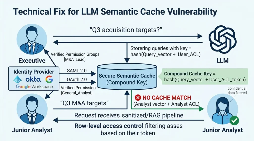 Securing semantic cache access