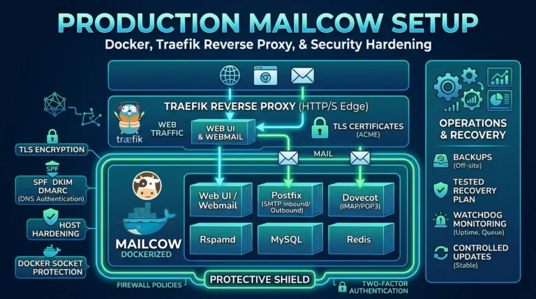 Setup production Mailcow with Traefik