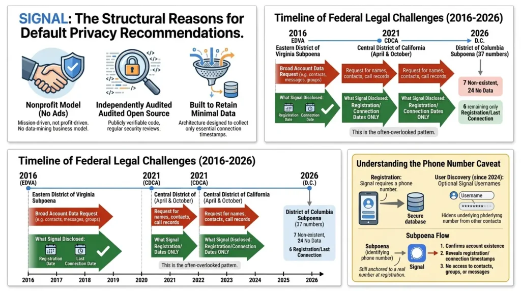 Private Messaging Apps Compared: What Court Records, Audits, and Real-World Risks Show Signal legal data demands history