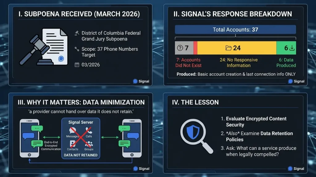 End-to-End Encryption Explained: What E2EE Protects, and What It Doesn’t Signal responds to federal subpoena