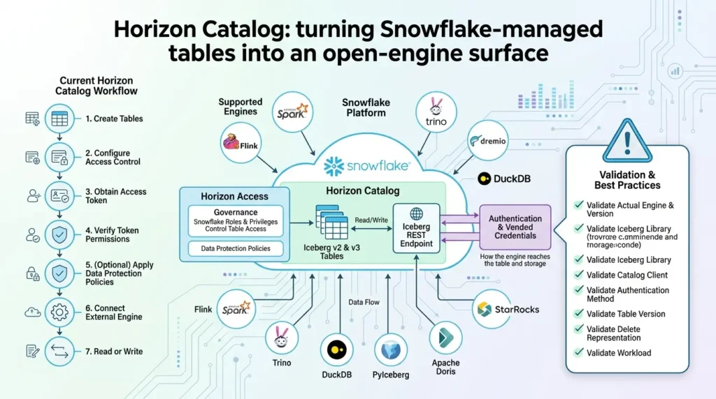 Snowflake Horizon Catalog external