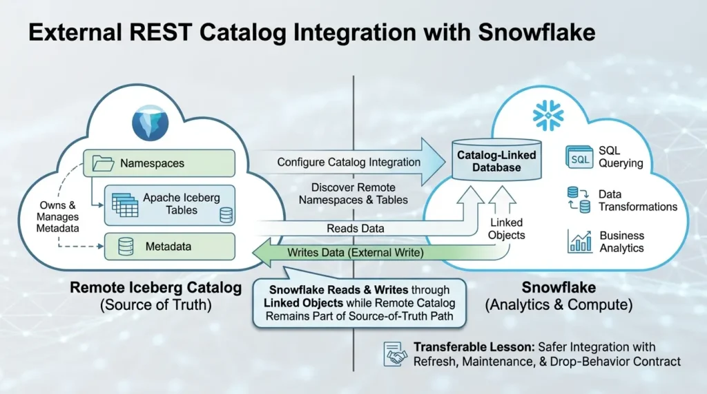 Snowflake external REST catalog