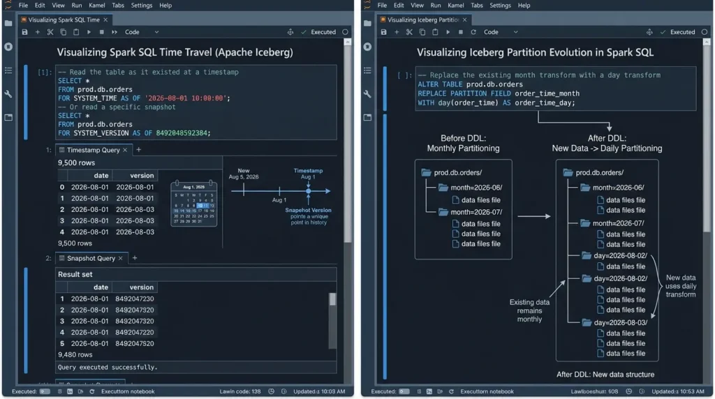 Spark SQL time travel queries