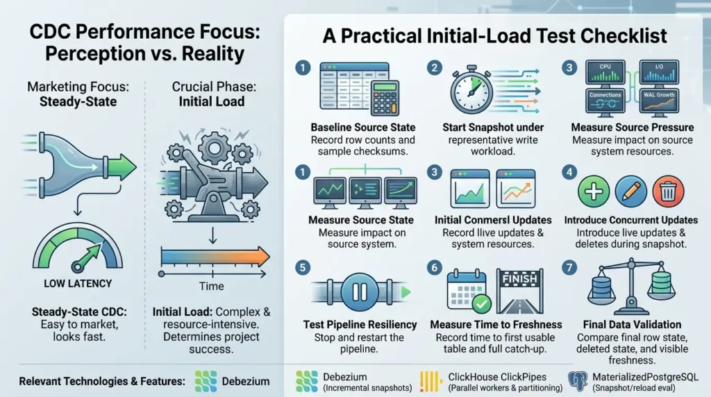 Testing database initial load performance