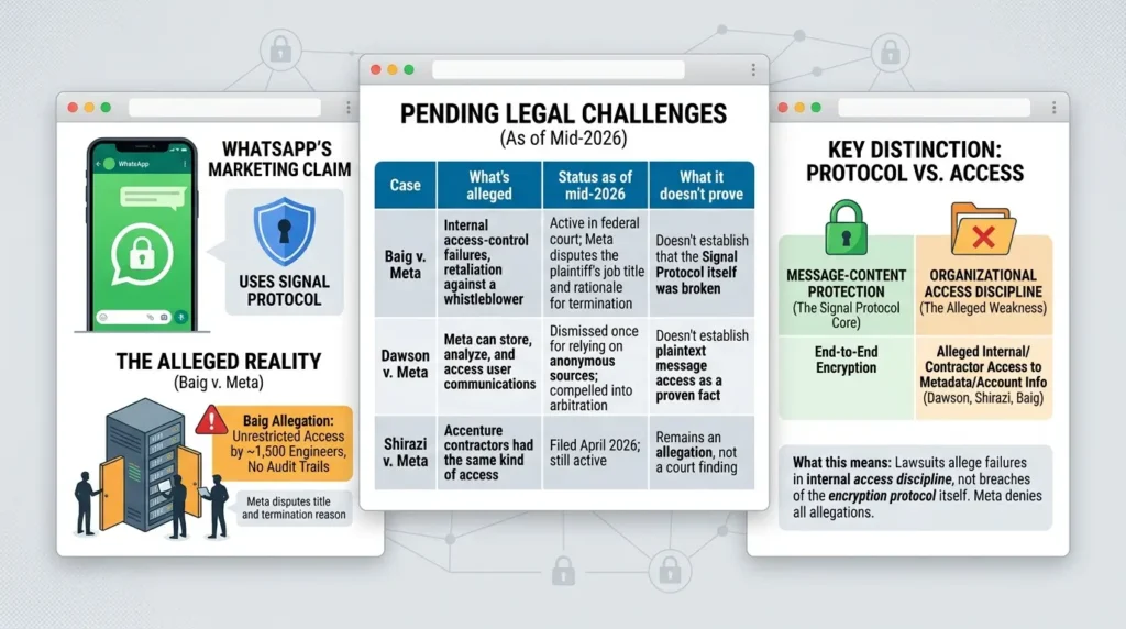 Private Messaging Apps Compared: What Court Records, Audits, and Real-World Risks Show WhatsApp privacy lawsuits