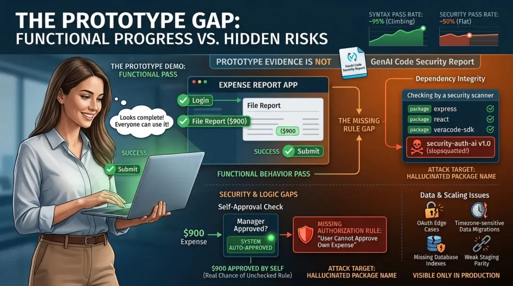 RAD and AI Coding Agents: Why Fast Prototypes Fail at the Cutover AI coding security risks