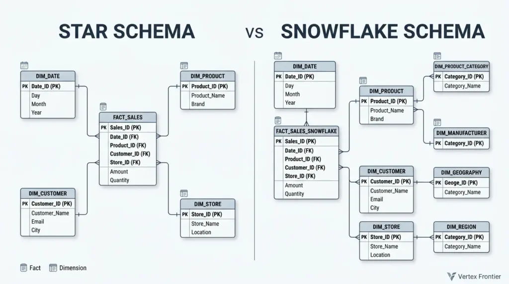 Comparing Star and Snowflake Schema