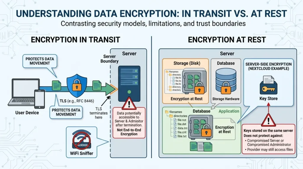 Private Cloud Storage Compared: What Happens When Your Privacy Provider Gets Acquired? Comparing encryption in transit VS AT rest