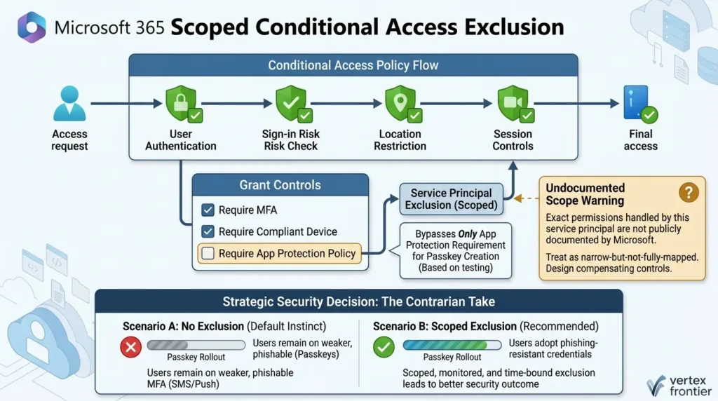 Why Entra Passkeys Get Blocked by App Protection Policy on BYOD — And the Fix Microsoft Doesn't Fully Document Conditional Access grant control