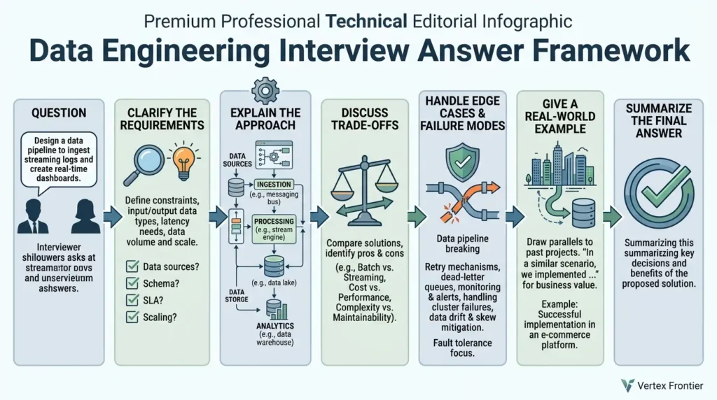 Data engineering interview answer framework