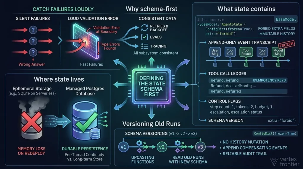 Define agent state schema