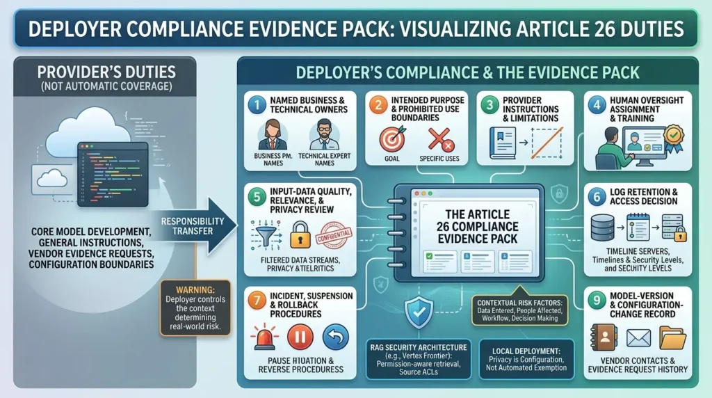 EU AI Act Compliance Guide: Deadlines, Roles, and Enterprise Requirements Deployer compliance evidence