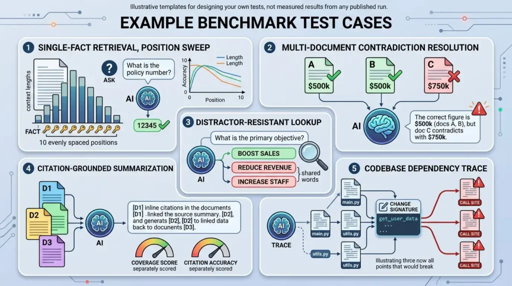 Long-Context LLM Benchmarks: How to Test and Compare AI Models Example benchmark test cases