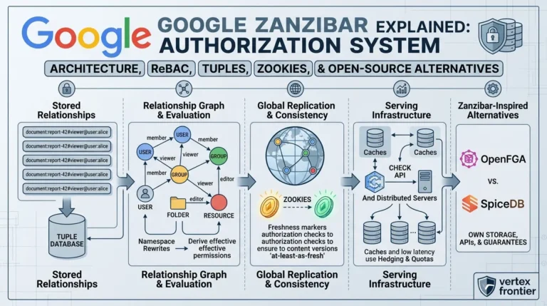 Google Zanzibar Explained: Architecture, ReBAC, Tuples, Zookies, and Open-Source Alternatives Google Zanzibar architecture explained