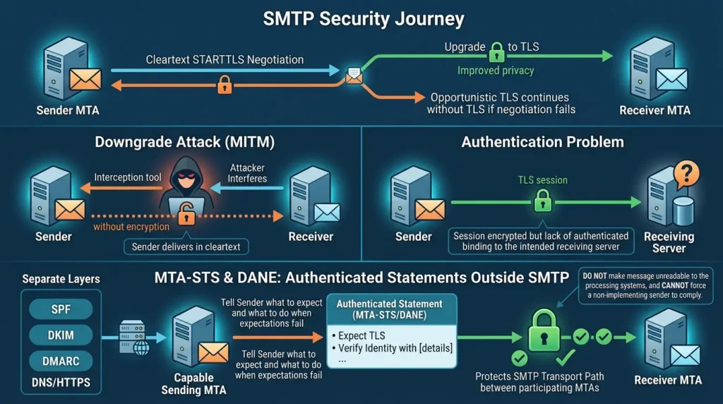 MTA-STS vs DANE for Self-Hosted Mail: Secure SMTP Delivery Without Breaking Mail Flow MTA-STS vs DANE