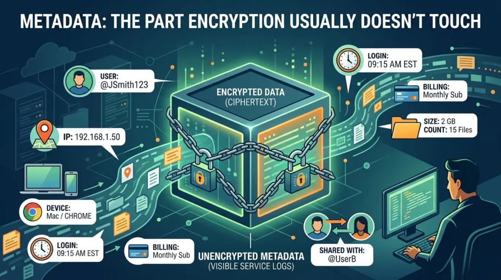 Private Cloud Storage Compared: What Happens When Your Privacy Provider Gets Acquired? Metadata exposure in encryption