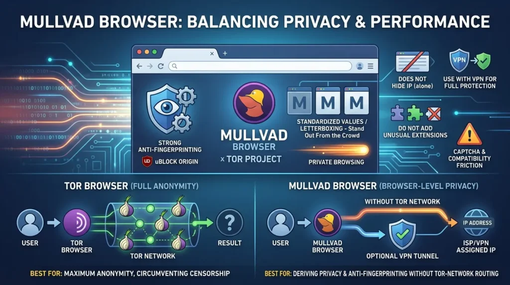 Mullvad Browser privacy features